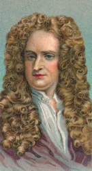 Sir Isaac Newton 1643-1727, angielski matematyk, astronom i fizyk, 1924