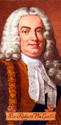 Sir Robert Walpole, wzięty z serii kart z papierosami, 1935