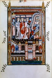 Sisinnius nawołuje św. Denisa do wyrzeczenia się wiary, 1317