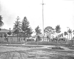 Miejsce starego Fort Wayne, Indiana, USA, ok. 1900.