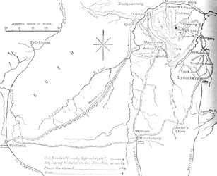 Szkicowa mapa kraju Sekukunis, ok. 1880 r.