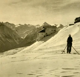 Narciarstwo na Schmittenhöhe, Austria, ok. 1935.