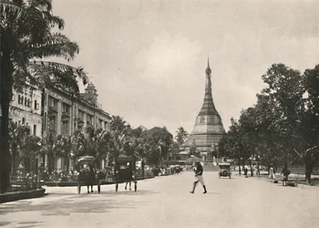 Soolay Pagoda Road, Rangun, 1900.