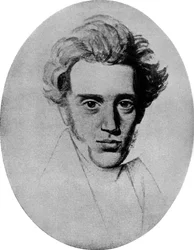 Soren Kierkegaard, duński filozof i teolog, ok. 1840 1956 r