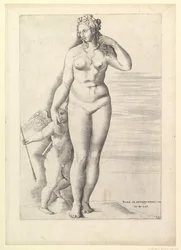 Rzymskie lustro wspaniałości: Wenus i Eros, 1561