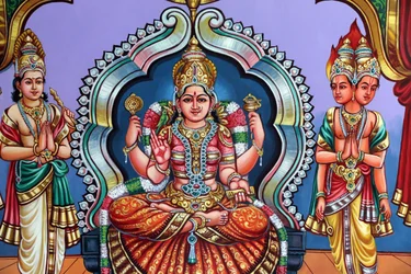 Hinduska świątynia Sri Vadapathira Kaliamman. Najwyższa Matka Towary. Singapur