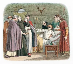 Św. Anzelm niechętnie przyjmując arcybiskupstwo Canterbury, 1093 1864