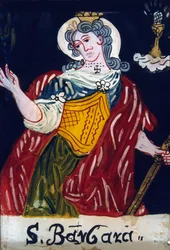 Św. Barbara, chrześcijańska dziewica męczennica, XIX w.