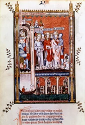 Św. Denis jest pokazany męczennikami, 1317