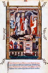 St Denis zostaje wrzucony do pieca, 1317