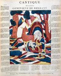 Św. Genevieve z Brabancji w lesie, XIX w.