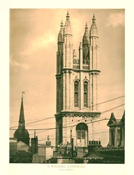 St Michael, Cornhill, The Tower, połowa końca XIX wieku.