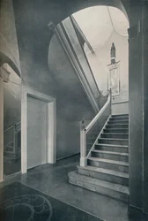 Schody i hol Finella autorstwa architekta Raymonda McGratha 1903-1977, 1930