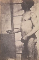 [Stojący Akt Męski], ca. 1856.