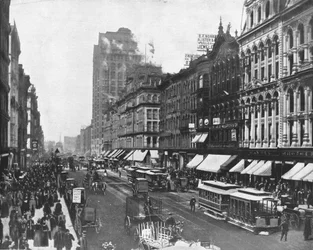 State Street, Chicago, Illinois, USA, ok. 1900.