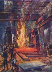 Walcowanie stali, około 1917