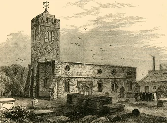Kościół Stoke Newington, 1750, c1876.