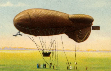 Opływowy balon zaporowy z koszem, 1918, 1932.