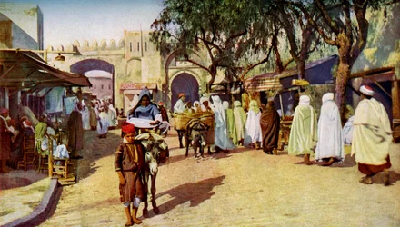 Scena uliczna, Kairouan, Tunezja, c1924
