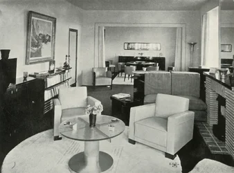 Studio i jadalnia w domu w Brukseli, 1937.