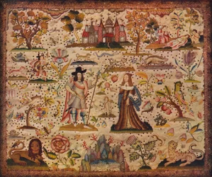Panel-kiniak: postacie Marsa i Wenus, ok. XVII w.