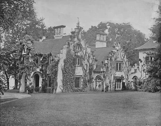 Sunnyside, dom Waszyngtona Irvinga, niedaleko Tarrytown, Nowy Jork, ok. 1897.
