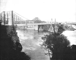 Mosty wiszące i wspornikowe, St John, New Brunswick, Kanada, ok. 1900.