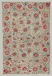 Suzani: zasłona lub narzuta na łóżko, około 1800.