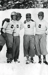 Czteroosobowa szwajcarska drużyna bobslejowa, Zimowe Igrzyska Olimpijskie, Garmisch-Partenkirchen, Niemcy, 1936