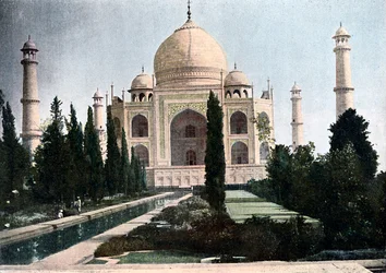 Taj Mahal, Agra, Uttar Pradesh, Indie, 1890