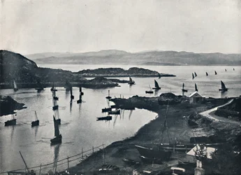 Tarbert - Wypływające łodzie rybackie, 1895