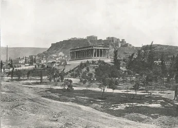 Agora i Akropol, Ateny, Grecja, 1895.