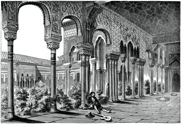 Pałac Alhambra, Granada, Hiszpania, 1870