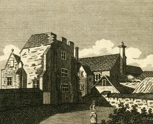 Wielka Sala Pałacu Arcybiskupów w Canterbury, ok. 1786.
