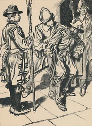 Aresztowanie Guya Fawkesa, ok. 1907.