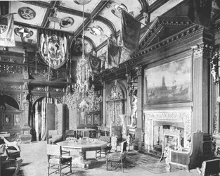 Sala bankietowa, Knebworth House, Hertfordshire, 1894.