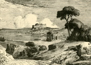 Zatoka Bale z ruinami rzymskich willi, 1890 r.