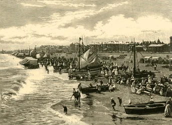 Plaża, Yarmouth, 1898.