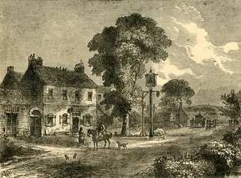 Bell Inn, Kilburn, 1750, c1876.