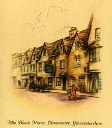Czarny koń, Cirencester, Gloucestershire, 1936