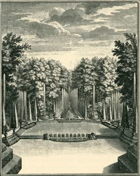 Bosquet Teatru Wodnego w ogrodach Wersalu, Francja, 1903.