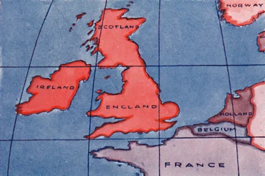 Wyspy Brytyjskie i Europa Północna w południe wiosną lub jesienią 1935 r