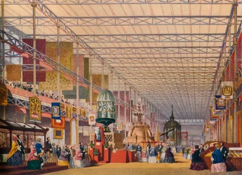 Brytyjska nawa na Wielkiej Wystawie w 1851 r., Kryształowy Pałac, ok. 1854 r.