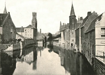 Kanał, Brugia, Belgia, 1895.