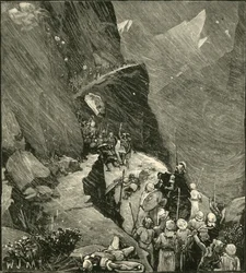 Kartagińczycy przekraczający Alpy, 1890.