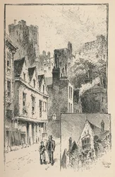 Zamek od strony Tamizy. Kawałek murów zewnętrznych, 1895