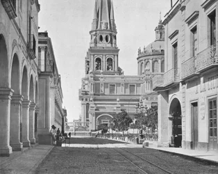 Katedra w Guadalajara, Meksyk, ok. 1900.
