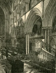 Chór katedry w Worcester, 1898.