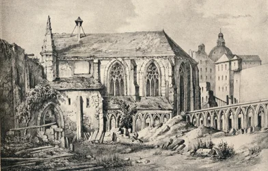 Kościół i klasztor Kolegium w Cluny w 1824, 1915