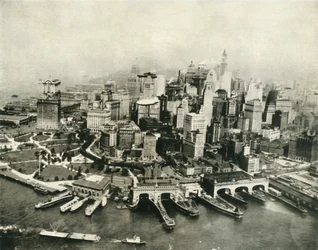 Miasto Nowy Jork widziane z powietrza, 1936.